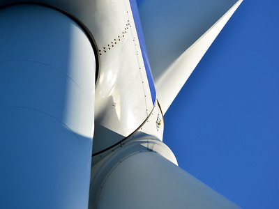 Detail van een windmolen, 4 juli 2016.